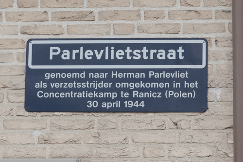 Street Sign to commemorate Herman Parlevliet