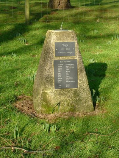 Roll of Honour Teigh