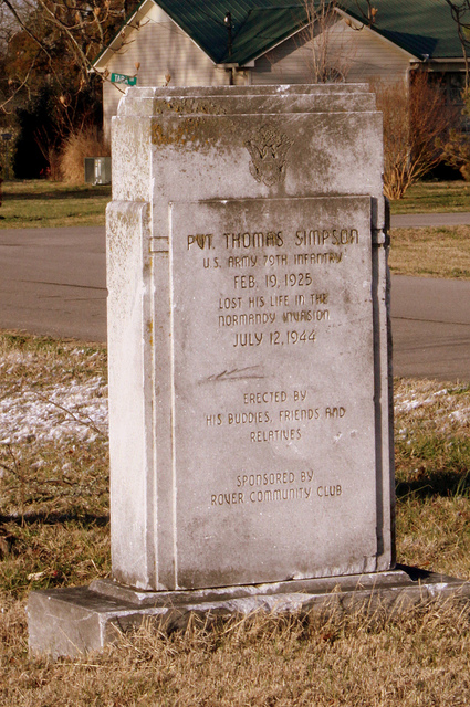 Monument Pvt. Thomas Simpson