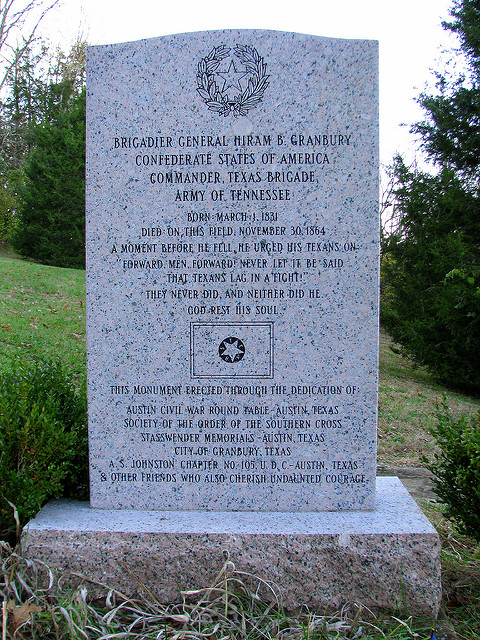 Brigadier-General Hiram Granbury Memorial