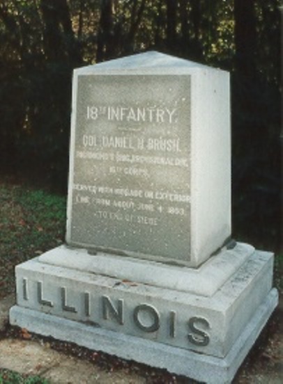 Monument 18th Illinois Infantry (Union)