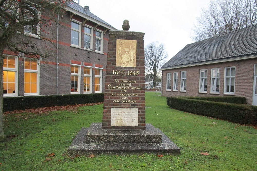 Memorial column 2nd Regiment Hussars Breda