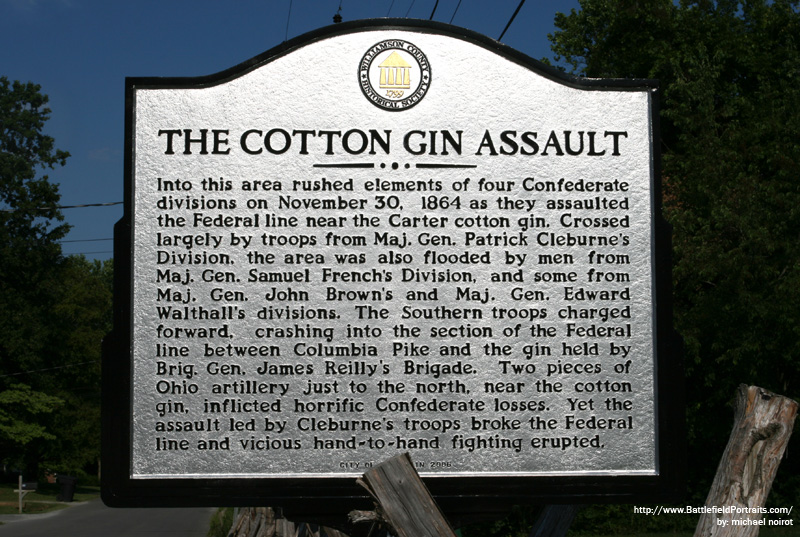 Historical Marker: The Cotton Gin Assault