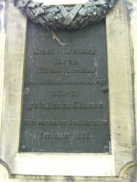 Monument Frans-Duitse Oorlog Wrzburg