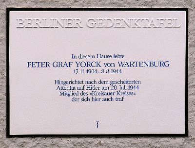 Memorial Peter Graf Yorck von Wartenburg