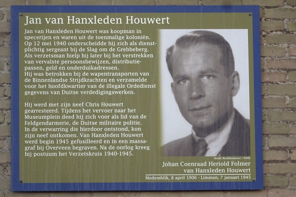 Herdenkingsborden Slotermeer Van Hanxleden Houwertstraat