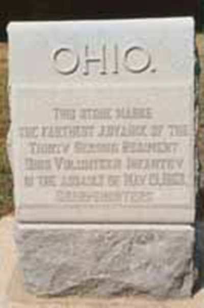 Positie-aanduiding Aanval van 32nd Ohio Infantry (Union)