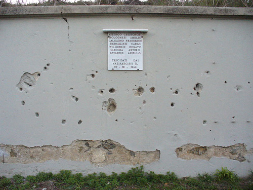 Execution Wall & Plaque Savona