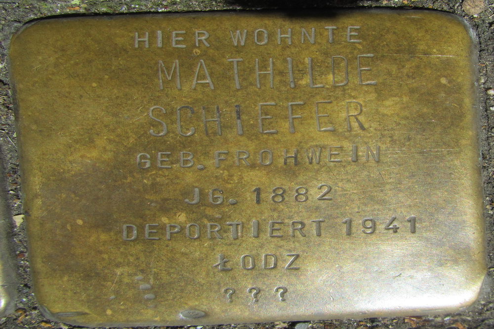 Stolpersteine Weidengasse 30 #2