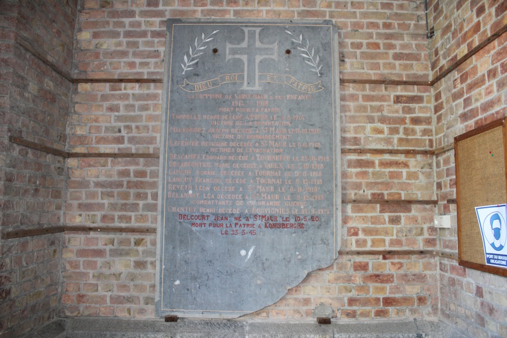 Commemorative Plate War Victims Saint-Maur