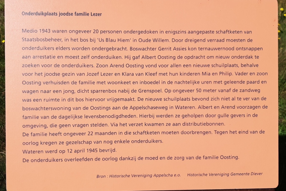 Gedenkteken Onderduikplaats Joodse Familie Lezer #2