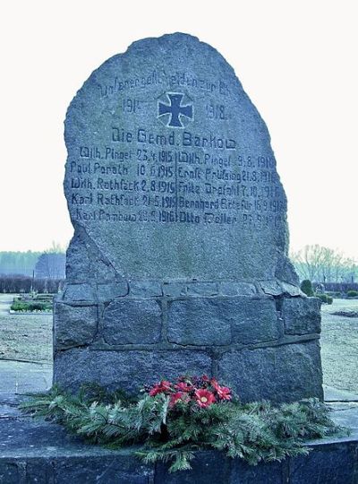 Monument Eerste Wereldoorlog Barkow