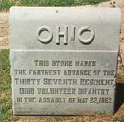 Positie-aanduiding Aanval van 37th Ohio Infantry (Union)