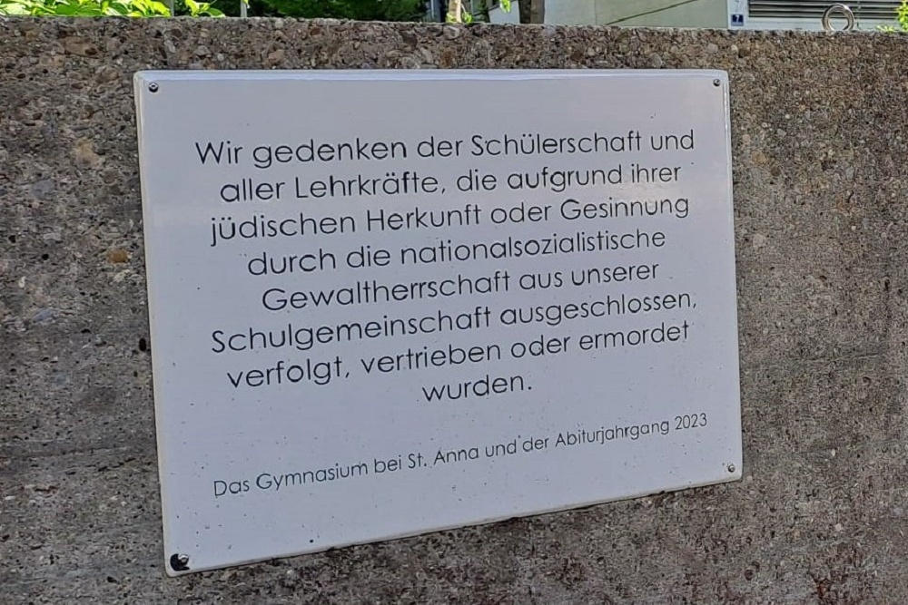 Gedenkteken Gymnasium Augsburg #2