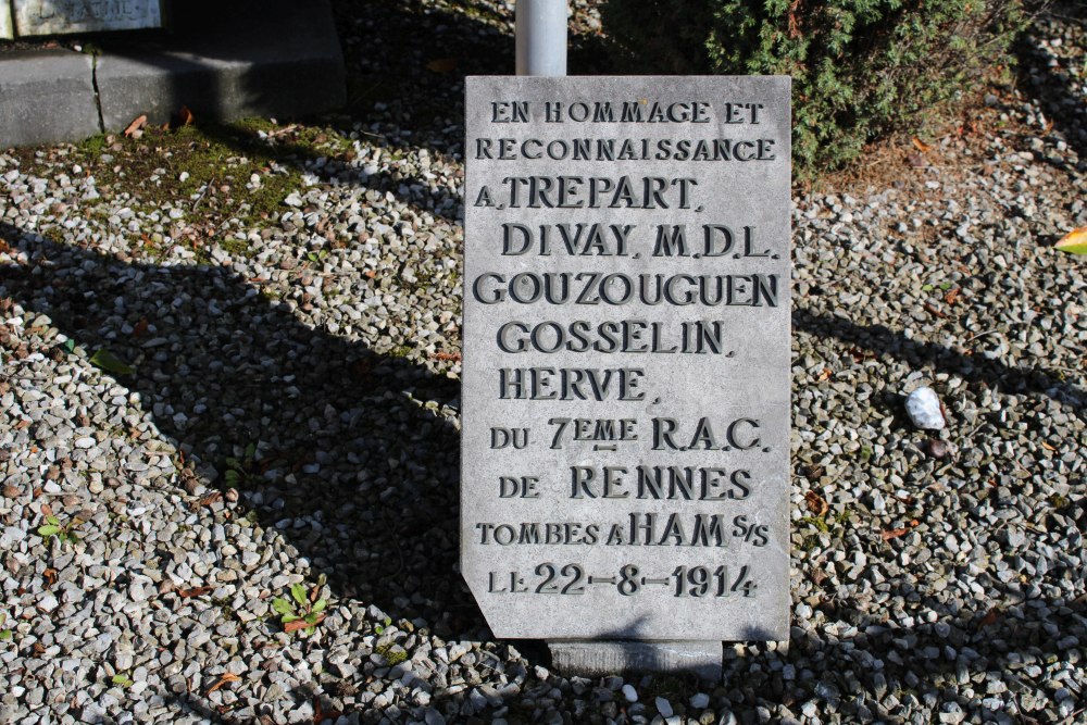 Memorial French Soldiers First World War Ham-sur-Sambre