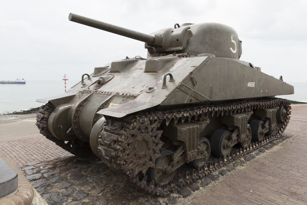 Landing Memorial M4A4 Sherman Tank Westkapelle