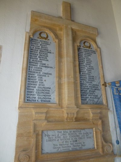 Roll of Honour St. James the Great Church