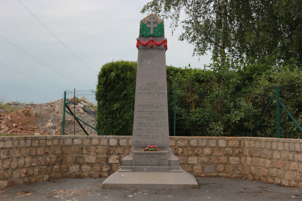 Monument voor de Martelaren van 11 juni 1944 Haplincourt	
