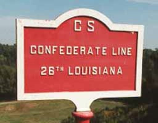 Position Marker 26th Louisiana Infantry (Confederates)