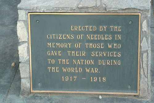 Monument Veteranen Eerste Wereldoorlog Needles