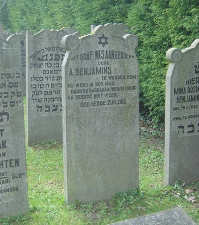 Jewish Headstone-Memorial Jewish Cemetery Gorinchem