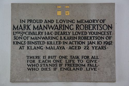Memorial Mark Manwaring Robertson