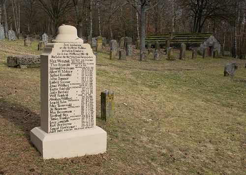 Oorlogsmonument Joodse Begraafplaats Kleinbardorf