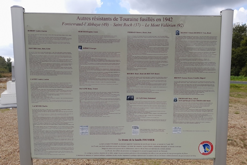 Memorial to executed resistance members Camp du Ruchard #4