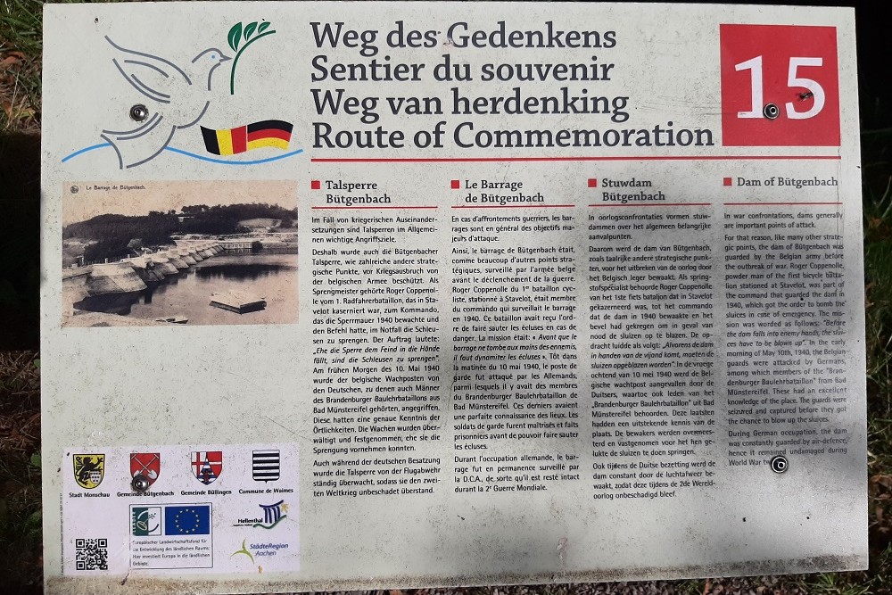 De Weg van Herdenking nr. 15: Stuwdam Btgenbach