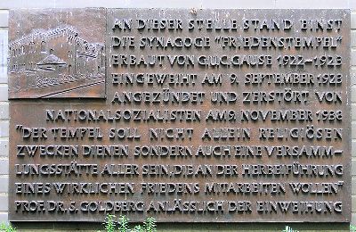 Gedenkteken Synagoge Friedenstempel