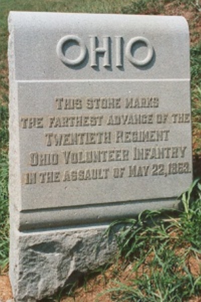 Positie-aanduiding Aanval van 20th Ohio Infantry (Union) #1
