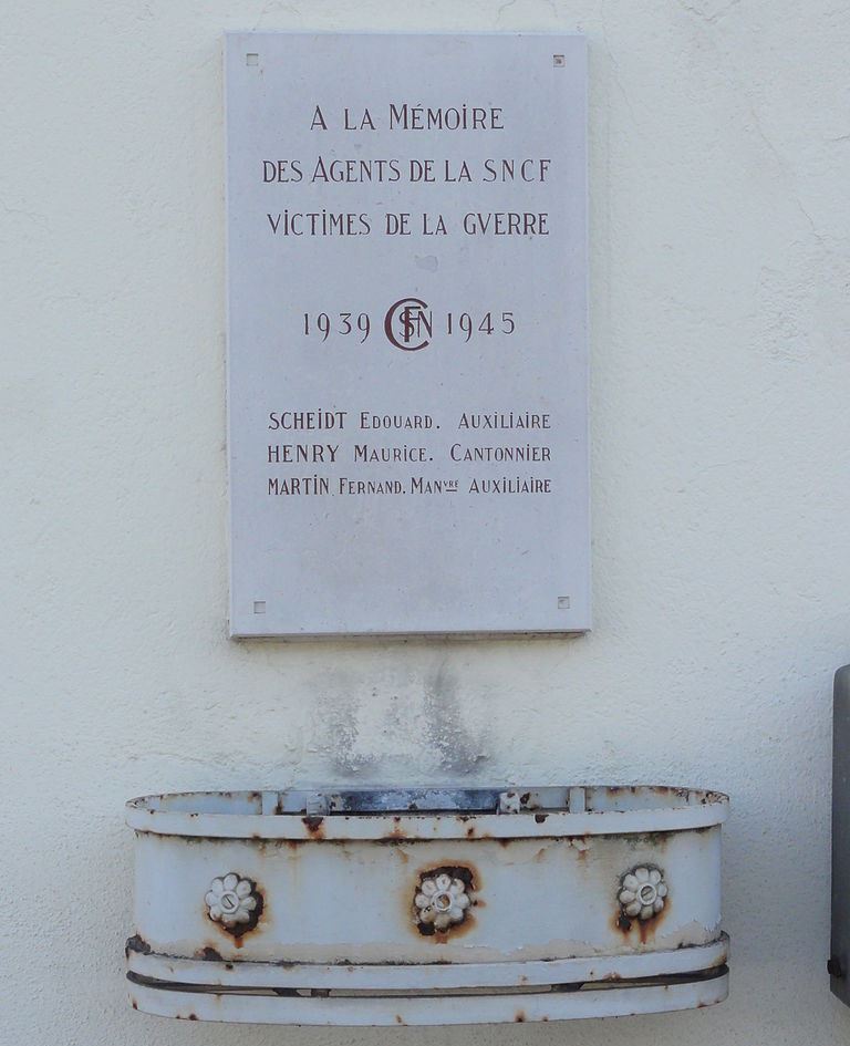 Gedenkteken Spoorwegmedewerkers Gare de Pagny-sur-Meuse