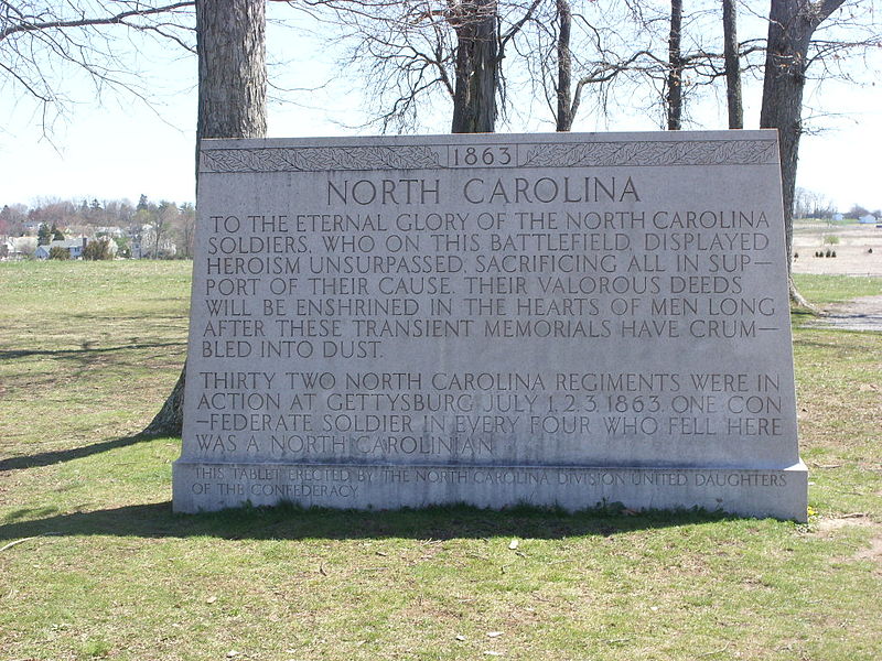 North Carolina Memorial Tablet Gettysburg