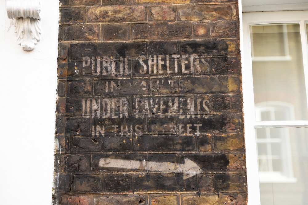 Signs Air Raid Shelters Westminster