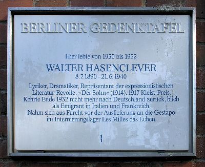 Gedenkteken Walter Hasenclever