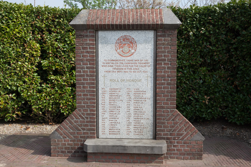Memorial The Hampshire Regiment Driel