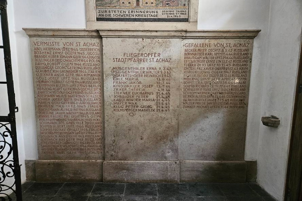 Oorlogsmonument St Achatz Kerk