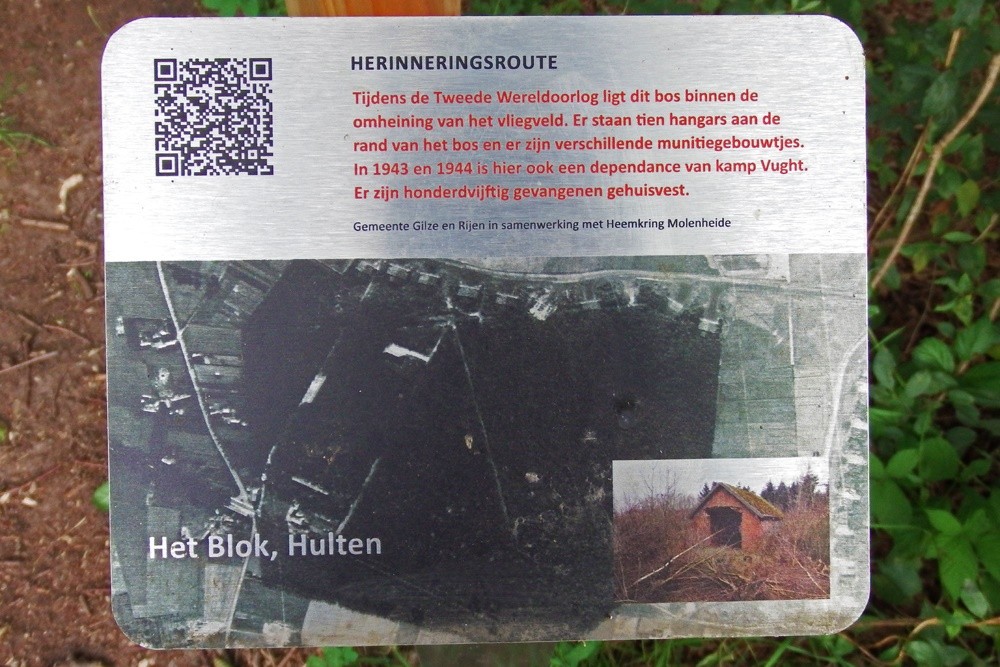 Herinneringsroute Tweede Wereldoorlog Gevangenen in Bosgebied Het Blok in Hulten