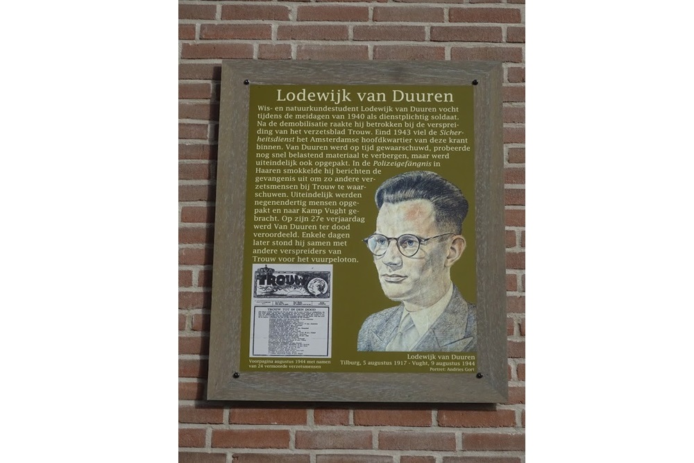 Herdenkingsborden De Aker Lodewijk van Duurenstraat