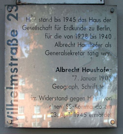 Gedenkteken Albrecht Haushofer