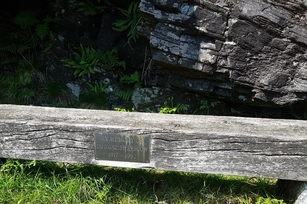 Memorial bench Dougal Swinscow