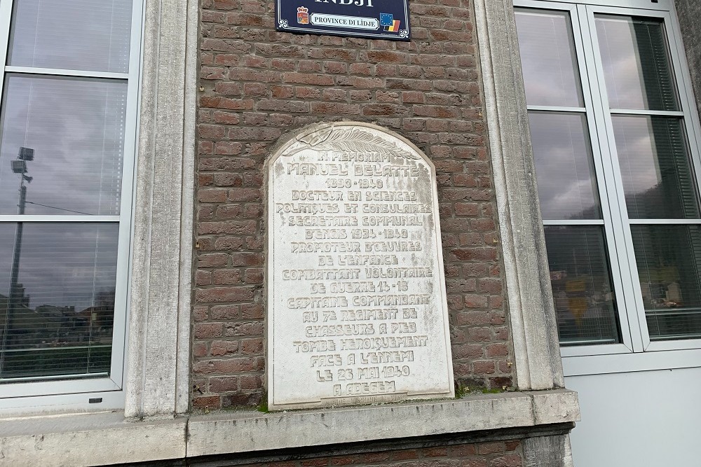 Gedenkplaat Manuel Delatte