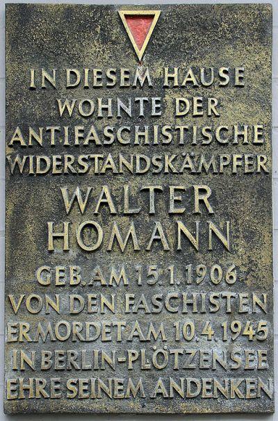Gedenkteken Walter Homann