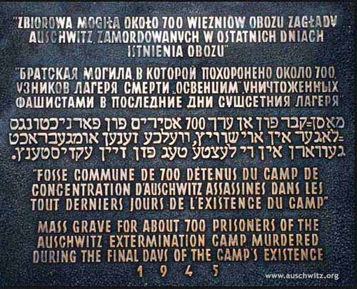 Mass Graves Prisoners Auschwitz