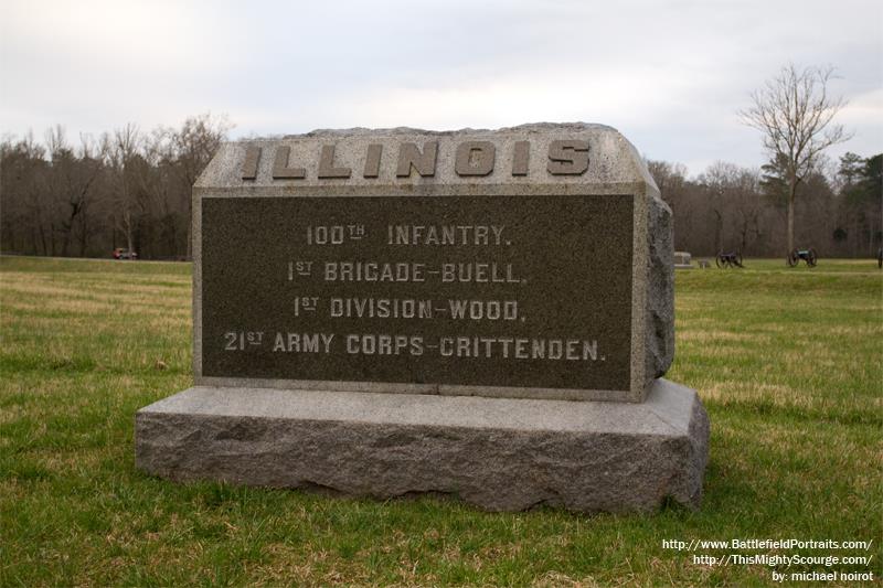 Monument 100th Illinois Infantry Regiment