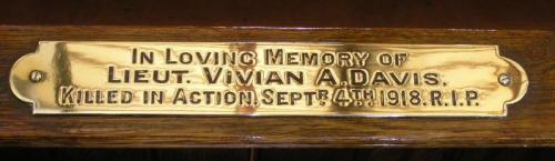 Gedenkteken Lieut. Vivian A. Davis