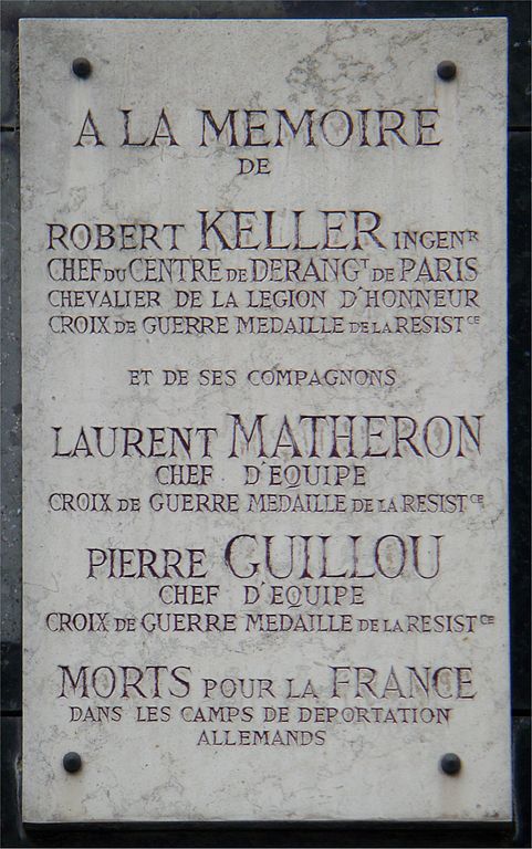 Gedenkteken Robert Keller, Laurent Matheron en Pierre Guillou