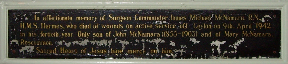 Gedenkteken Surgeon Commander James Michael McNamara