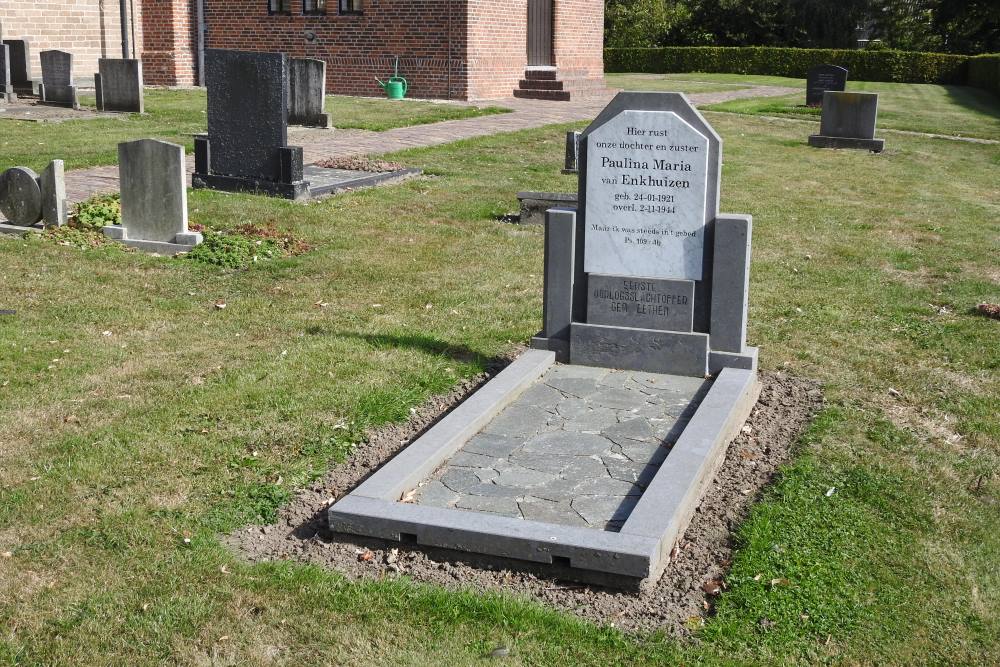 Grave Civilian Victim Protestant Cemetery Eethen
