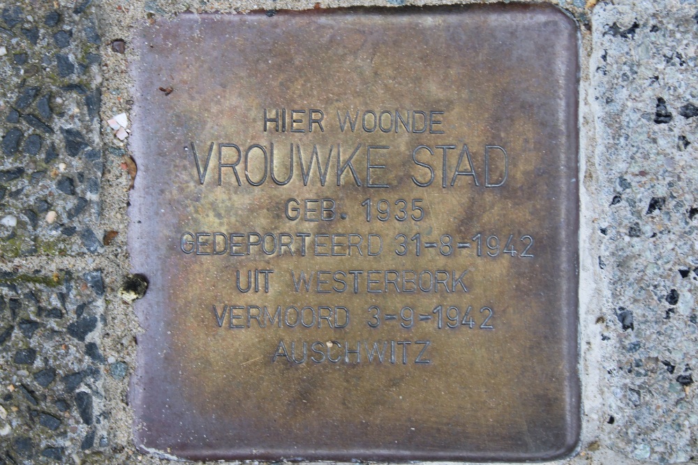 Stolpersteine Jacob Catsstraat 13 #5